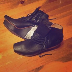 John Fluevog wedge booties